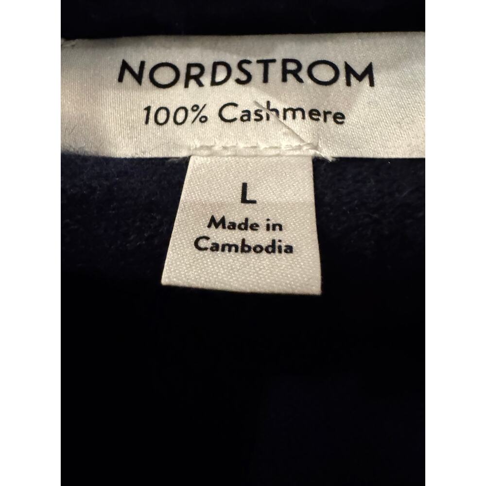 Nordstrom Navy Night Oversized Cashmere Turtleneck - L (New) - Picture 6 of 7